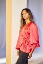 Co' Couture - Leika Wrap Blouse - Flame