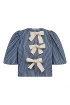 Co' Couture - Billy Milkboy Bow Blouse - Denim Blue