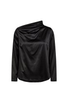 Co' Couture - Cameron Drape Neck Blouse - Sort