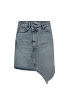 Co' Couture - Darin Asym Crop Skirt - Denim Blue