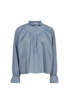 Co' Couture - Emily Dot Blouse - Pale Blue