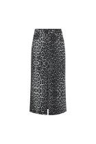 Co' Couture - Leo Denim Slit Skirt - Dark Grey