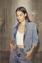 Co' Couture - Vika Crop Blazer - Denim Blue