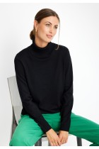 IN FRONT Camille High Neck Pullover, Farve: Black, Størrelse: S, Dame