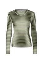 MbyM - Lilita-M Bluse - Coffee Kiwi Orchid Stripe