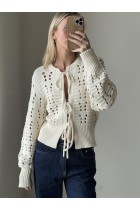 Neo Noir - Bethie Knit Cardigan - Creme