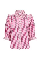 Neo Noir - Chacha Graphic Blouse - Pink