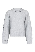 Neo Noir - Detri Knit Blouse - Lysegrå