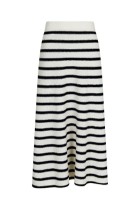 Neo Noir - Etti Boucle Knit Stripe Skirt - Black Striped