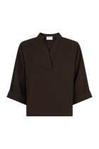 Neo Noir - Luma Crepe Blouse - Brun