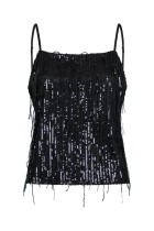 Neo Noir - Reganna Sequins Top - Sort