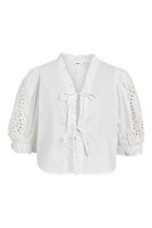 Object - Brodera S/S Top - White Sand