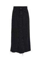 Object - Harlow Long Denim Skirt - Sort