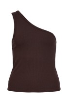 Object - Luca Sl One Shoulder Top - Brun