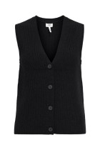 Object - Malena Sl Knit Vest - Sort