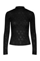 Y.A.S - Annis LS High Neck Top - Sort