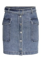 Y.A.S - Daisy Hw Denim Skirt - Light Blue