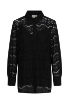 YAS - Larisso LS Lace Shirt - Sort